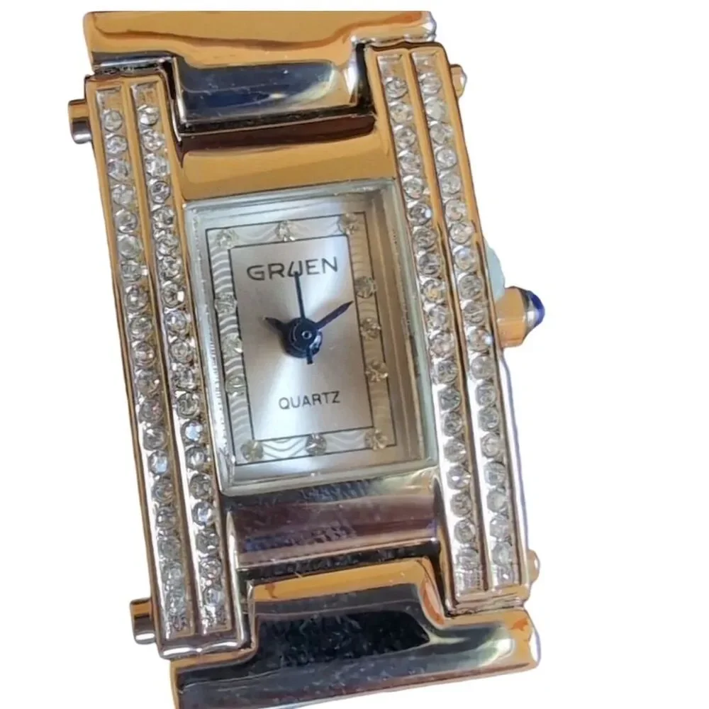 Vintage Gruen Women's Quartz Watch Set with Interchangeable Straps